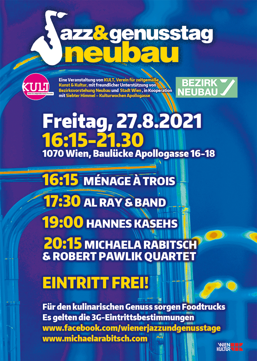 1. Jazz und Genusstag Neubau – Wiener Jazz & Genusstage – Jazzfest Wien – Programm